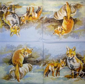 041 Tiere Herbst - 3-lagig - Home Fashion